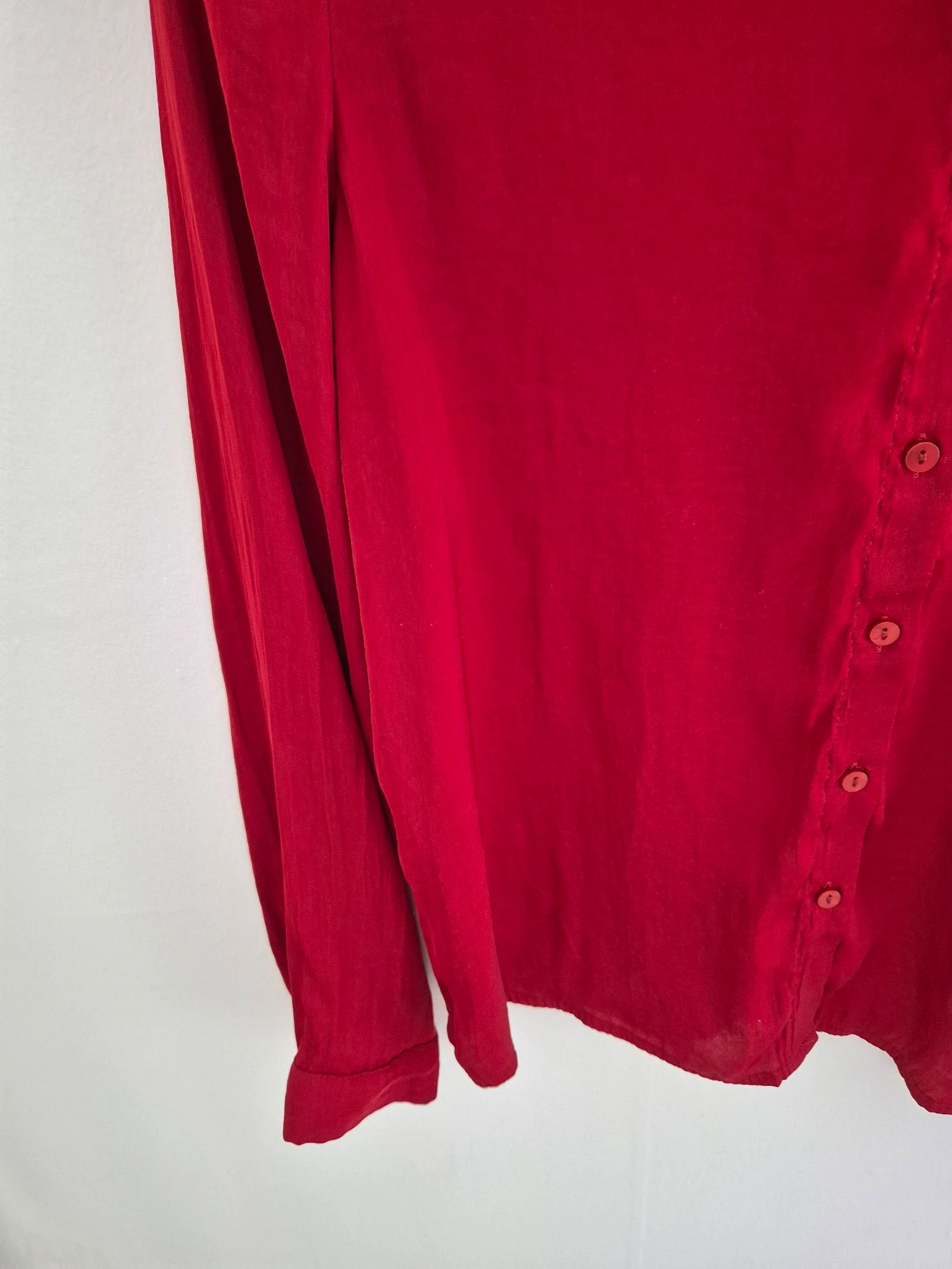 VILA 'Vidreamy' Blusa Roja con Botones | Talla 38 (M) – photo 5